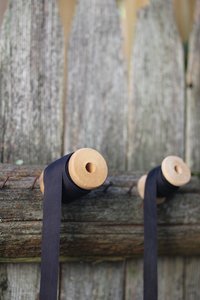 Naturally Historically Dyed Black Silk Ribbons 1" 24mm Wide Ancient Iron Gall Recipe Renaissance Medieval Colonial Civil War Reenactor SCA