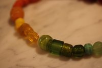 Rainbow PRIDE Viking Inspired Treasure Bead Festoon with Vintage, Recycled, Trade and Lampwork Beads Bold Colorful Spectrum Statement Piece