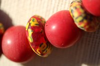 Statement Necklace Bold Glass Made With Vintage Deadstock, Modern Lampwork, and African Recycled Glass Beads from Ghana