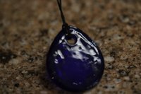 Evil Eye Lampwork Glass Pendant Ancient Protective Talisman in Shades of Blue Common in Many Cultures SOLD INDIVIDUALLY w/ or w/o Hemp Cord