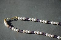 Pearl & Amethyst Necklace Inspired by Roman Byzantine Medieval Renaissance Jewels for Personal Adornment Historical Interpretation SCA LARP