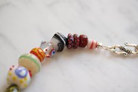 Viking Age Bead Festoon or Necklace with Colorful Recycled Glass and Intricate Lampwork Beads Norse SCA Medieval LARP Historical Recreation