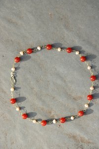 Carnelian and Pearl Ancient Imperial Roman Byzantine Necklace