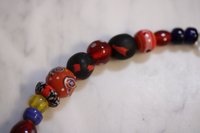 Viking Treasure Festoon Inspired Statement Necklace and Lampwork and Recycled Glass - Norse SCA Medieval LARP
