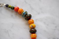 Viking Age Bead Festoon or Necklace with Replica Colorful Lampwork Beads Norse SCA Medieval LARP Historical Recreation Reproduction