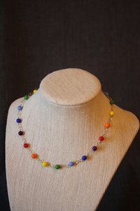 LGBT+ QUEER PRIDE Colors Necklace with Glass Beads