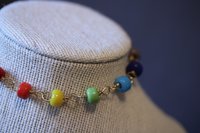 GAY PRIDE Rainbow Colors Youth Necklace or Adult Bracelet with Ancient Roman Beaded Chain Technique GLBT+ Queer Love is Love
