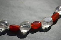 Reproduction Viking Age Festoon with Faceted Carnelian and Rock Crystal (Quartz) Copied from Norse Artifacts SCA LARP Living History