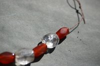 Reproduction Viking Age Festoon with Faceted Carnelian and Rock Crystal (Quartz) Copied from Norse Artifacts SCA LARP Living History
