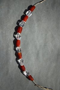 Faceted Carnelian and Rock Crystal Reproduction Viking Age Bead Festoon Copied from Norse Artifacts SCA LARP Living History Real Gemstones