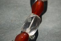 Faceted Carnelian and Rock Crystal Reproduction Viking Age Bead Festoon Copied from Norse Artifacts SCA LARP Living History Real Gemstones