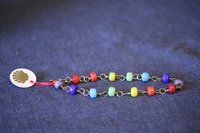GAY PRIDE Rainbow Colors Youth Necklace or Adult Bracelet with Ancient Roman Beaded Chain Technique GLBT+ Queer Love is Love