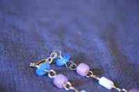 TRANS PRIDE Flag Colors Bracelet with Blue, Pink, and White Glass Beads on Gold Color Handmade Chain Transgender Trans-nonbinary Love