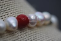 Late Medieval Early Renaissance Style Pearl Lapis Lazuli and Coral Necklace offered in Two Lengths - SCA Byzantine Living History LARP Witch