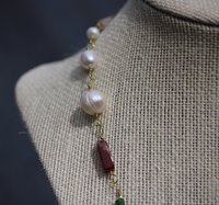 Rainbow of Gems Imperial Roman to Early Byzantine Multi-Gem Necklace Reenactment Ancient Living History SCA Witchy Vibes Metaphysical