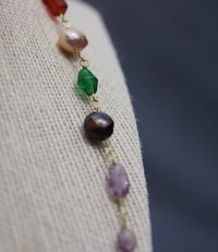 Rainbow of Gems Imperial Roman to Early Byzantine Multi-Gem Necklace Reenactment Ancient Living History SCA Witchy Vibes Metaphysical