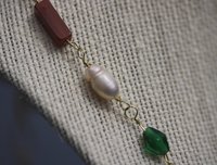 Rainbow of Gems Imperial Roman to Early Byzantine Multi-Gem Necklace Reenactment Ancient Living History SCA Witchy Vibes Metaphysical