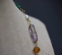 Rainbow of Gems Imperial Roman to Early Byzantine Multi-Gem Necklace Reenactment Ancient Living History SCA Witchy Vibes Metaphysical