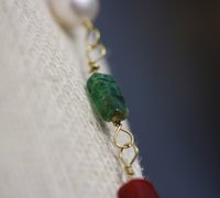 Rainbow of Gems Imperial Roman to Early Byzantine Multi-Gem Necklace Reenactment Ancient Living History SCA Witchy Vibes Metaphysical
