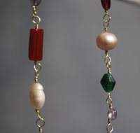 Rainbow of Gems Imperial Roman to Early Byzantine Multi-Gem Necklace Reenactment Ancient Living History SCA Witchy Vibes Metaphysical