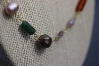 Rainbow of Gems Imperial Roman to Early Byzantine Multi-Gem Necklace Reenactment Ancient Living History SCA Witchy Vibes Metaphysical