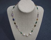 Rainbow of Gems Imperial Roman to Early Byzantine Multi-Gem Necklace Reenactment Ancient Living History SCA Witchy Vibes Metaphysical