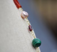 Rainbow of Gems Imperial Roman to Early Byzantine Multi-Gem Necklace Reenactment Ancient Living History SCA Witchy Vibes Metaphysical