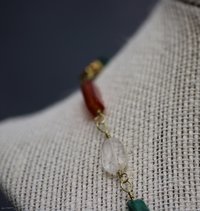 Rainbow of Gems Imperial Roman to Early Byzantine Multi-Gem Necklace Reenactment Ancient Living History SCA Witchy Vibes Metaphysical