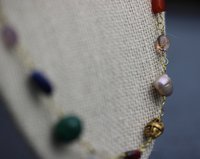 Rainbow of Gems Imperial Roman to Early Byzantine Multi-Gem Necklace Reenactment Ancient Living History SCA Witchy Vibes Metaphysical
