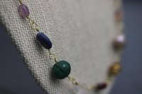 Rainbow of Gems Imperial Roman to Early Byzantine Multi-Gem Necklace Reenactment Ancient Living History SCA Witchy Vibes Metaphysical