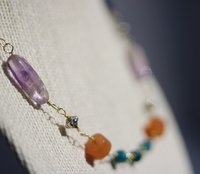 Imperial Roman to Early Byzantine Multi-Gem Necklace Reenactment Ancient Living History SCA Witchy Vibes Metaphysical