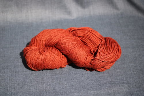 Brick Red Naturally Dyed Worsted Weight Wool Yarn - Dyed with Madder Root, an Ancient, Light-fast, Wash-fast Dye