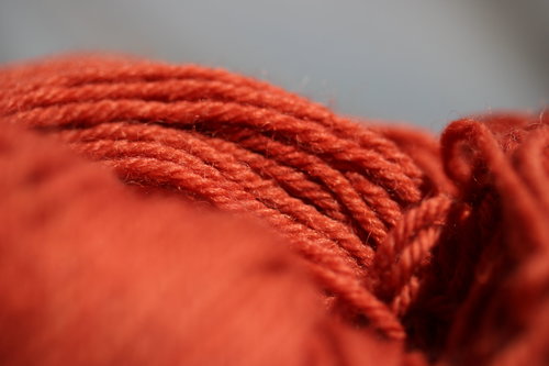 Brick Red Naturally Dyed Worsted Weight Wool Yarn - Dyed with Madder Root, an Ancient, Light-fast, Wash-fast Dye
