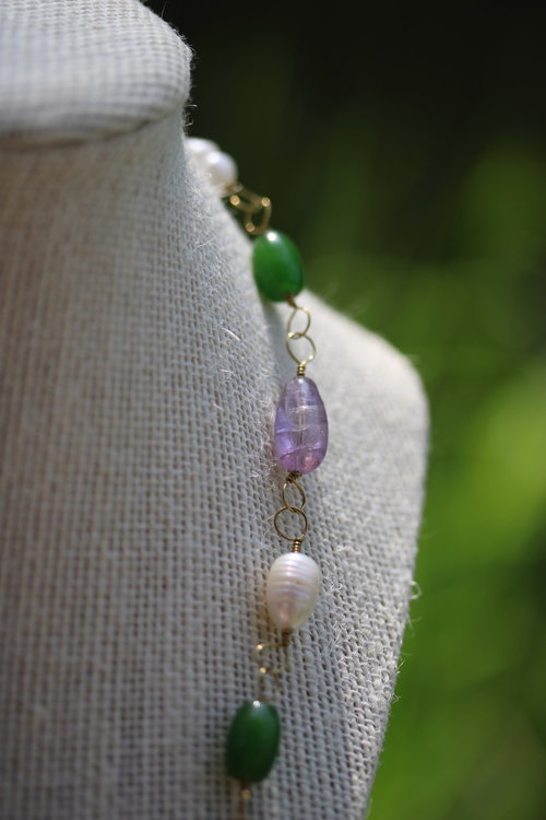 Genderqueer Pride x Ancient Roman Gemstone Necklace