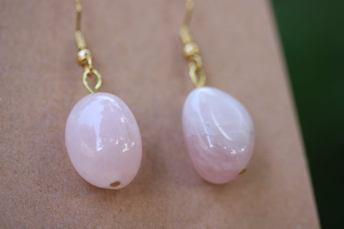 Love in My Ears Rose Quartz Earrings
