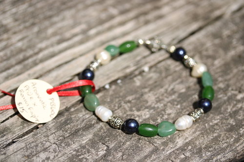 Ancient Roman Inspired Bracelet in Aromantic Pride Colors