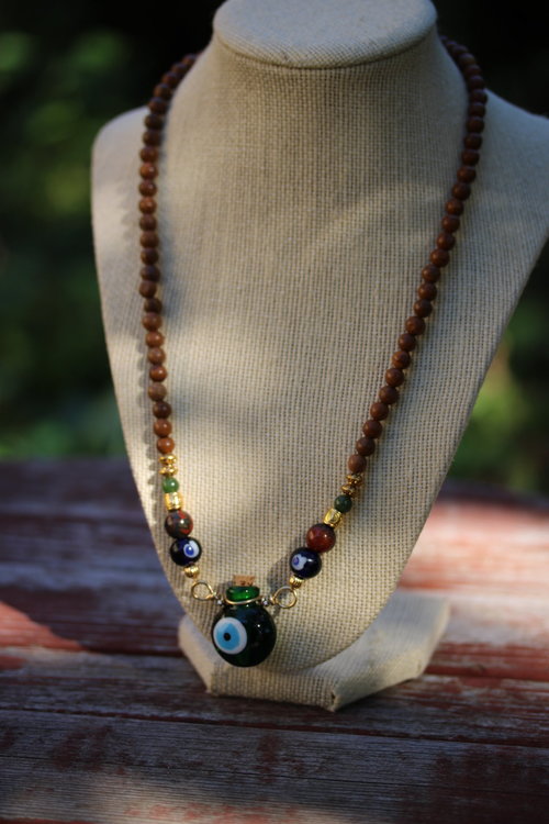 Protect My Health: My Health is My Wealth Bottle Amulet Necklace