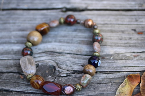 Grounded & Determined Multi Gem Bracelet or Anklet