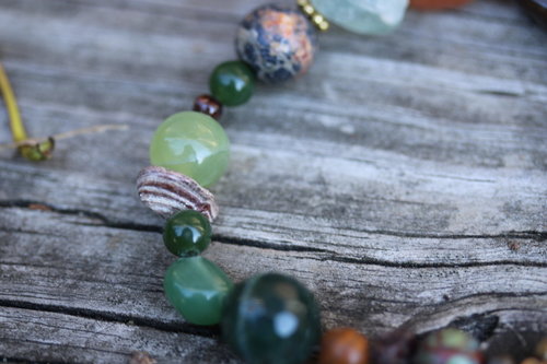 Grounded in the Earth Multi Gem Bracelet or Anklet