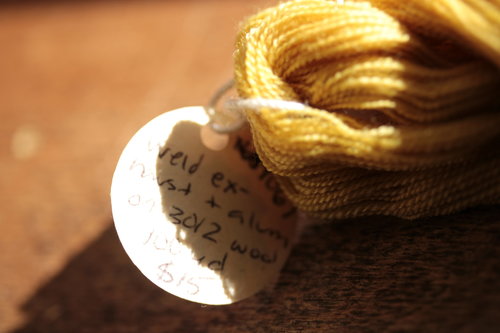 Blonde Plant Dyed (Weld) Wool Thread/Yarn for Embroidery, Tapestry, Lucet, Tablet Weaving, Etc