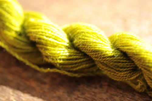 Chartreuse Green Plant Dyed Wool Thread/Yarn for Embroidery, Tapestry, Lucet, Tablet Weaving, Etc