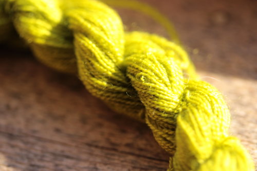 Chartreuse Green Plant Dyed Wool Thread/Yarn for Embroidery, Tapestry, Lucet, Tablet Weaving, Etc