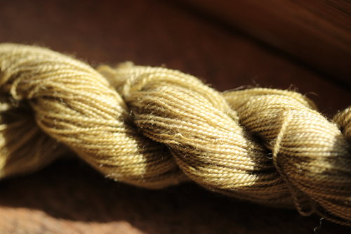 Light Olive Green Plant Dyed Wool Thread/Yarn for Embroidery, Tapestry, Lucet, Tablet Weaving, Etc