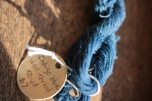 Indigo Blue Wool Yarn/Thread for Embroidery, Braiding, Narrow Weaving