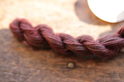 Chocolate Purple Plant Dyed Wool Thread : Wild Foraged Color
