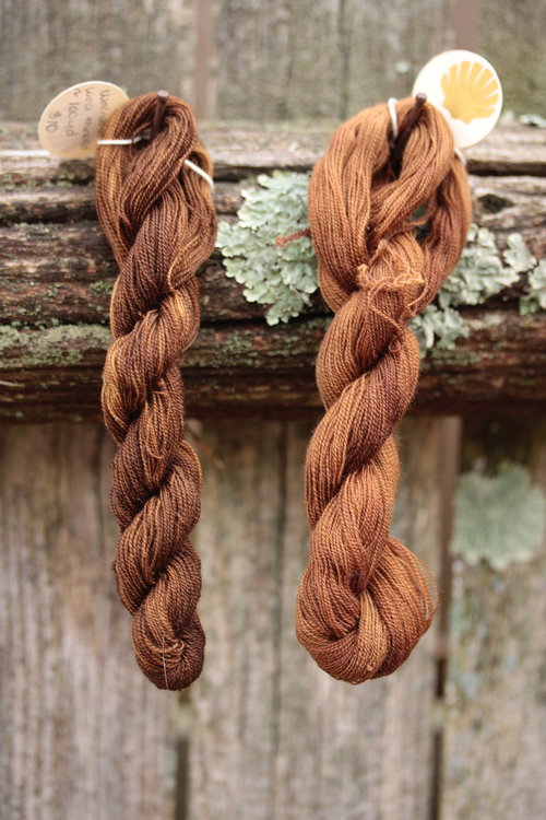 Variegated Brown Walnut Dyed Wool Thread for Embroidery, Tablet & Tapestry Weaving, Braiding, Etc