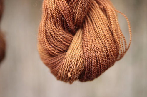 Variegated Brown Walnut Dyed Wool Thread for Embroidery, Tablet & Tapestry Weaving, Braiding, Etc