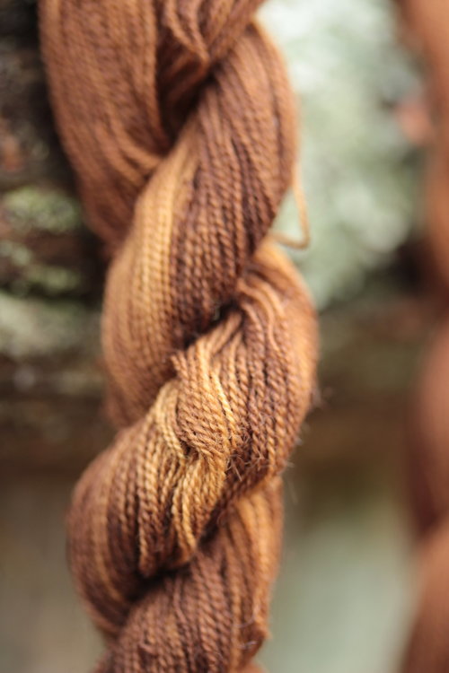 Variegated Brown Walnut Dyed Wool Thread for Embroidery, Tablet & Tapestry Weaving, Braiding, Etc