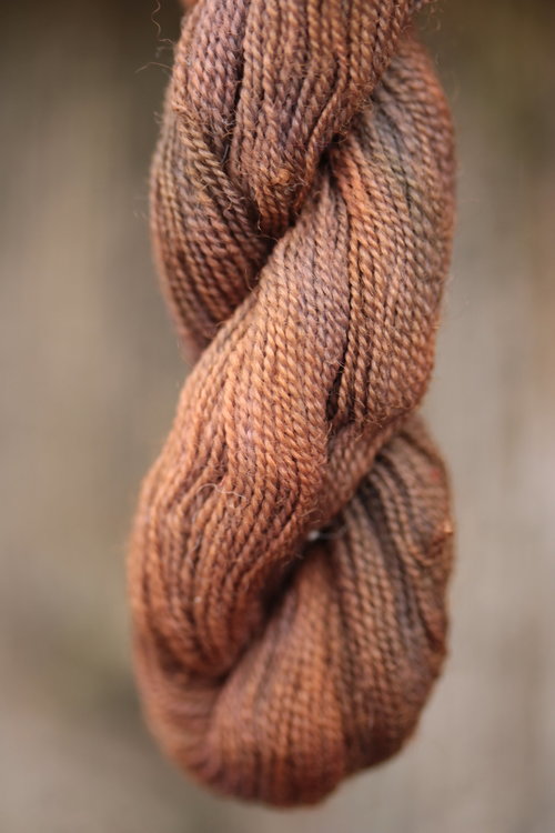 Variegated Rust/Purple/Chocolate Plant Dyed Wool Thread 