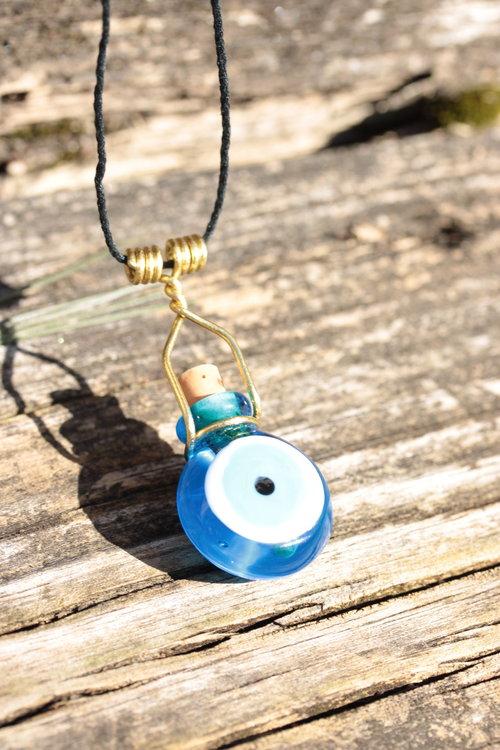 Evil Eye Bottle Pendant for Protection while Divining and Dreaming